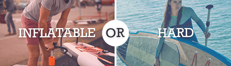 Inflatable paddle board or hard rigid sup board
