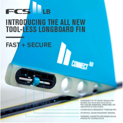 FCS II Connect Longboard Fin Soft Flex 9 Inch