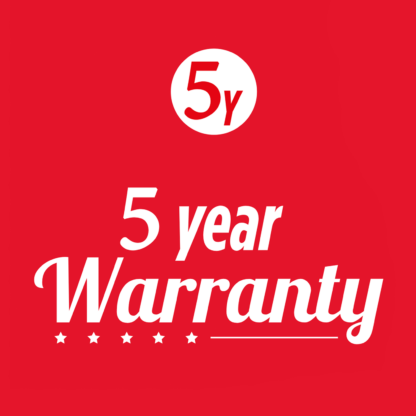 5 year warranty included with this package