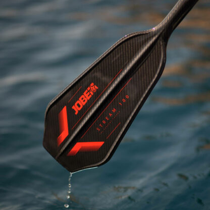 Jobe Stream Carbon 100 Sup Paddle features black and red design